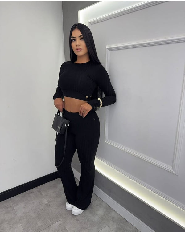 Conjunto Samara Canelado Básico